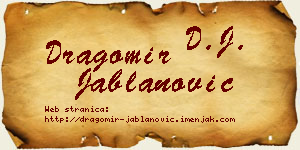 Dragomir Jablanović vizit kartica